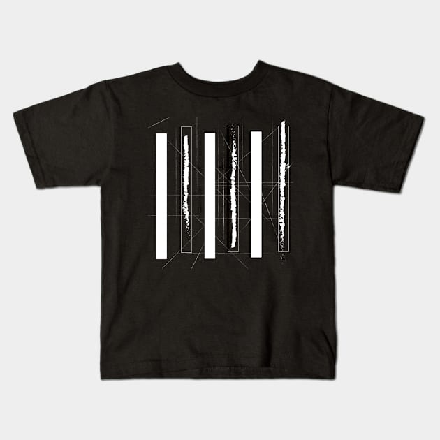 Abstract line design Kids T-Shirt by Cherubic